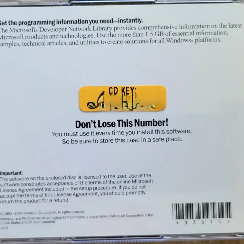 Vintage CD - Microsoft Developer Network, Software Library